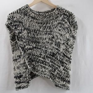 Zara Knit Crop Top Black White M